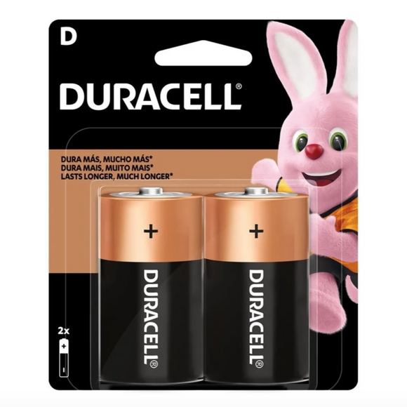 PILAS DURACELL ALCALINA D  X 2 UNID